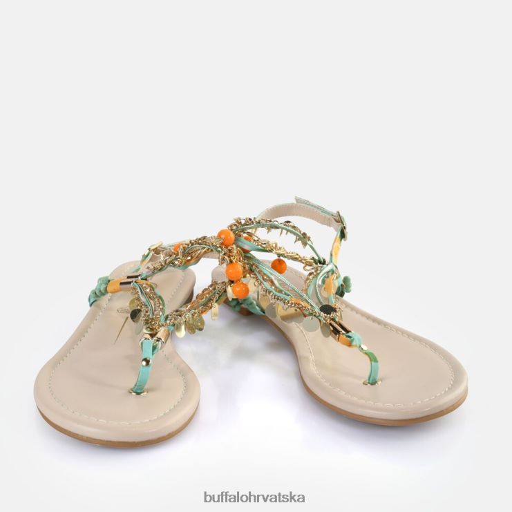 zelena/narančasta Buffalo capri vacay sandale veganske |sandale TDD6T178